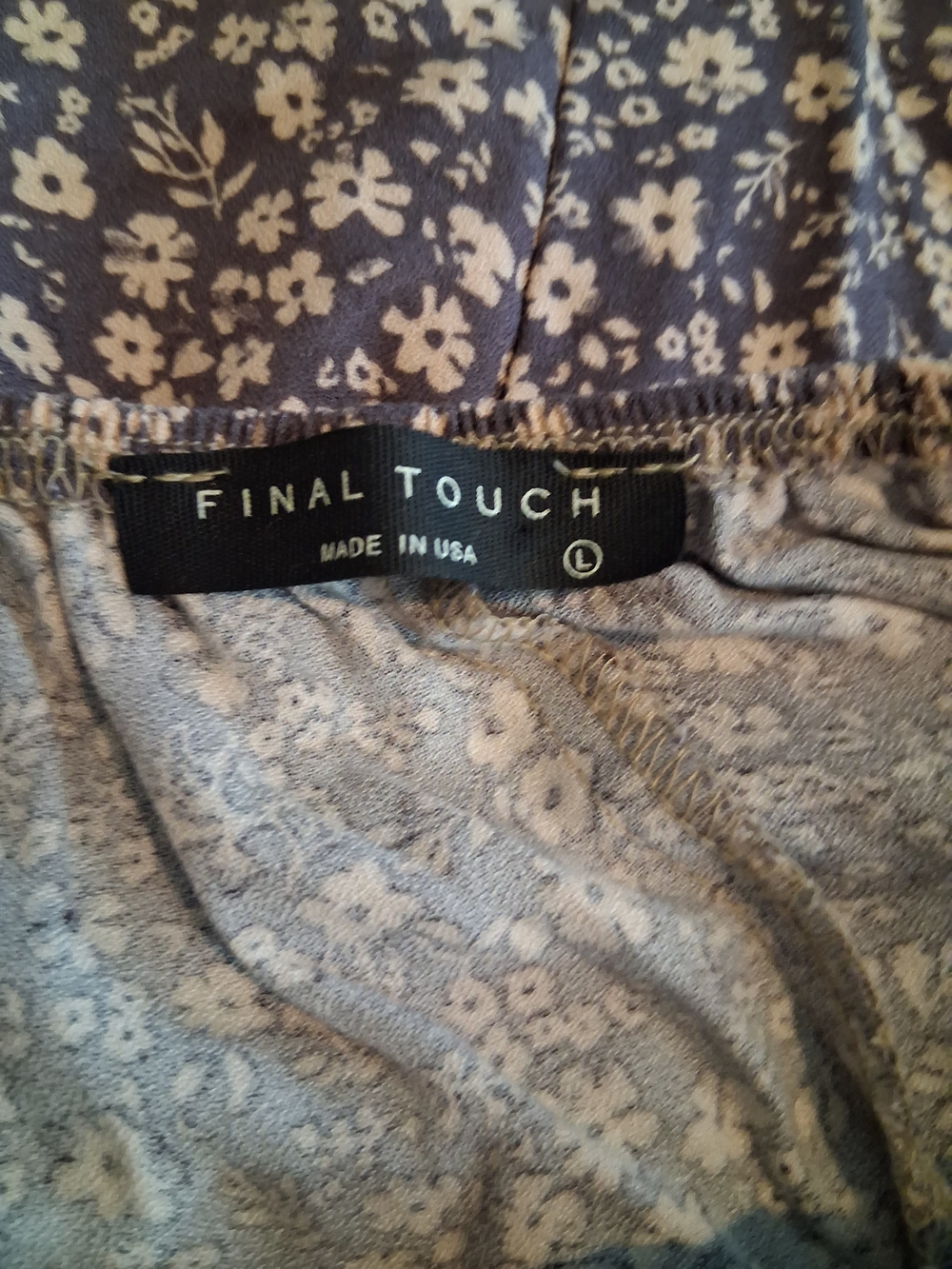 Final Touch Grey Floral Spaghetti-Strap Maxi Dress - Picture 7 of 8